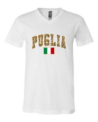 Puglia Leopard Print V-Neck Shirt - Unisex