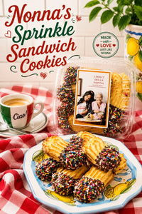 Nonna's Sprinkle Sandwich Cookies