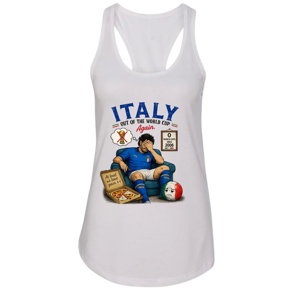 The Sad  Italian Soccer Player Tank Top