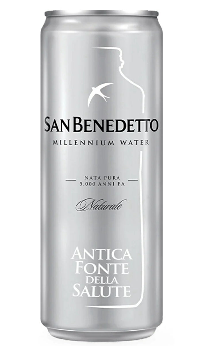 San Benedetto Natural Mineral Water- Sparkling - Antica Fonte - Cans - Case