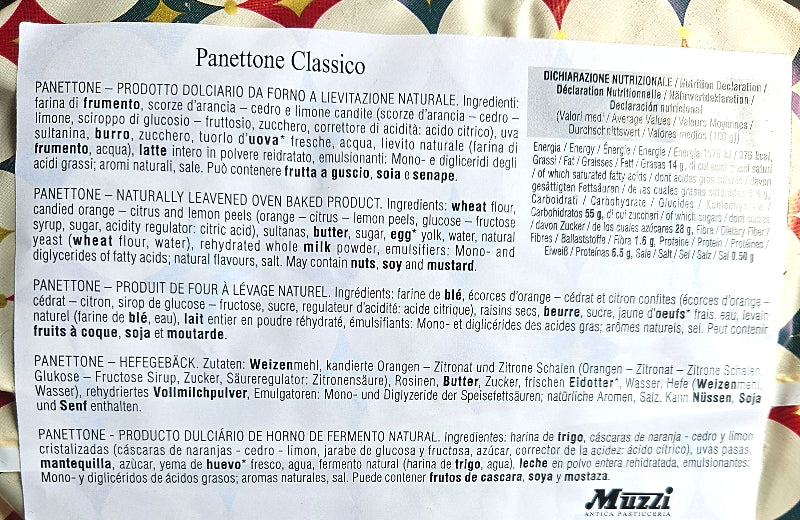 Santa Panettone Classico in Tote by Muzzi