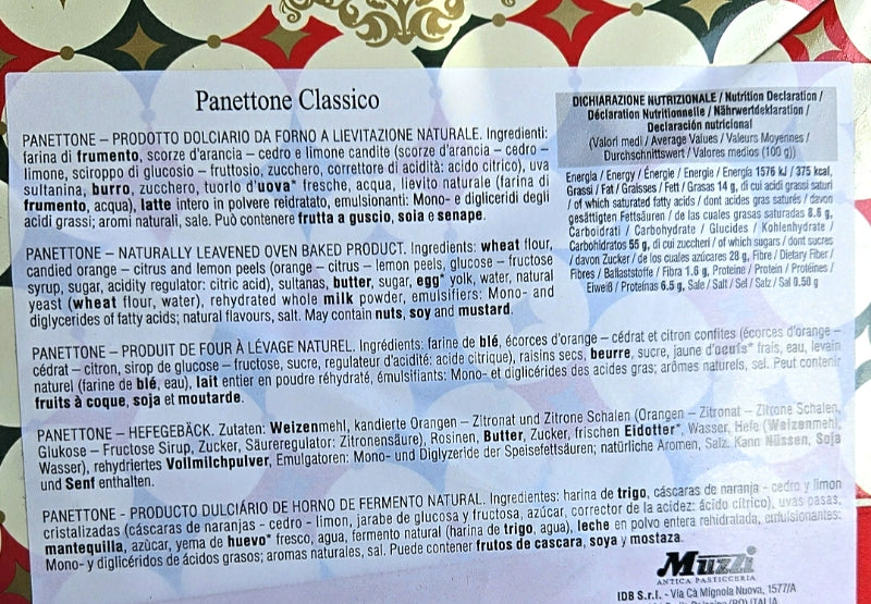 Santa Panettone Classico Basso by Muzzi