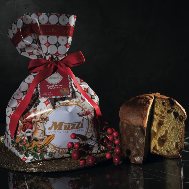 Santa Panettone Classico in Tote by Muzzi