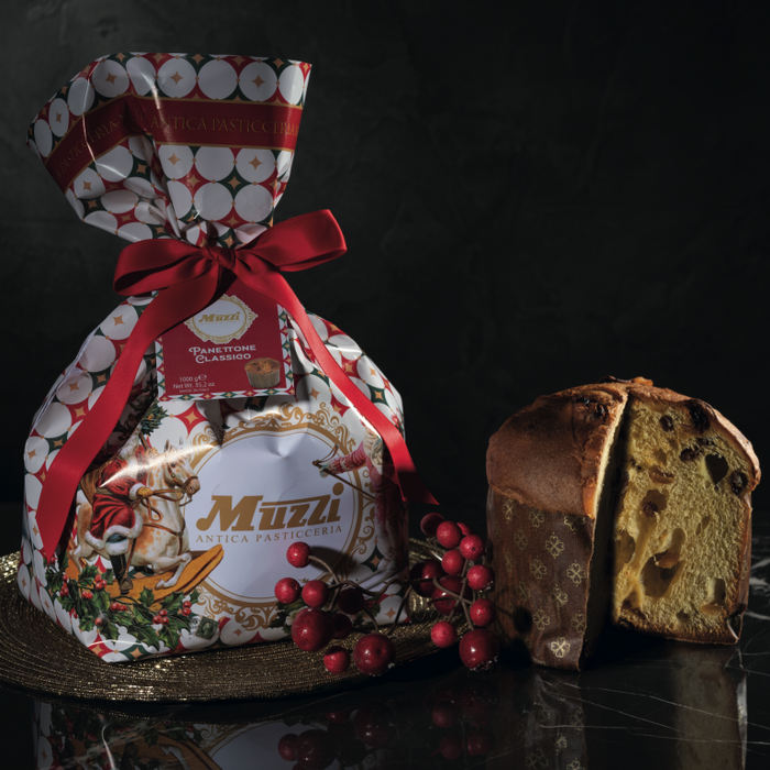 Santa Panettone Classico in Tote by Muzzi