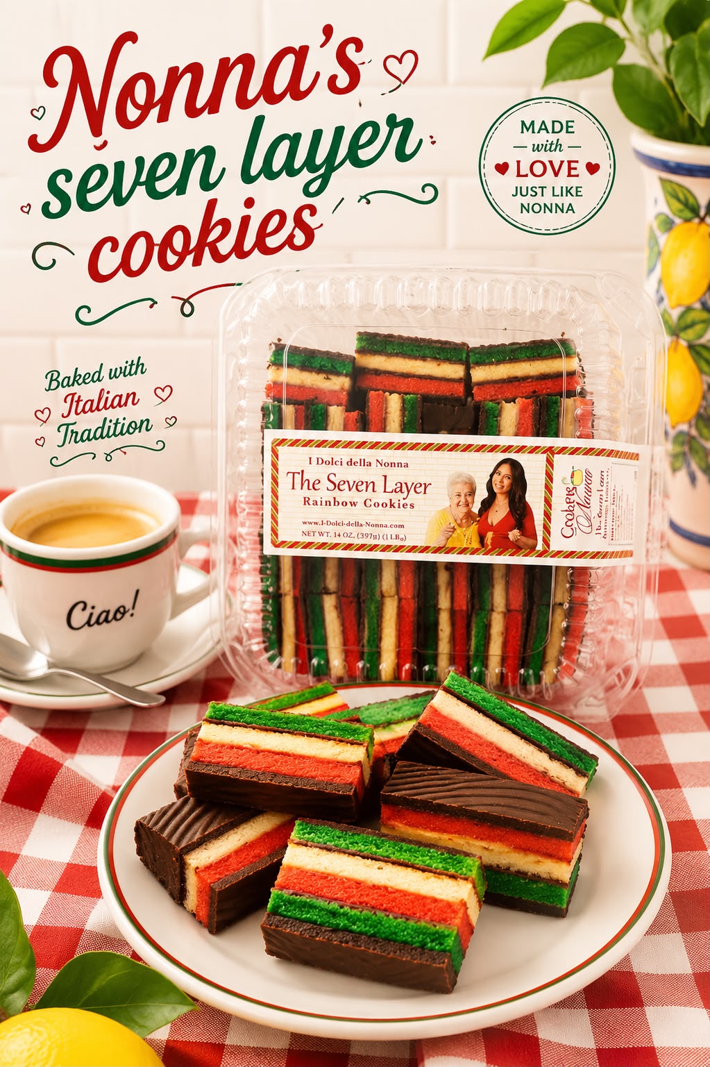 Seven-layer rainbow cookies iitalian cookies