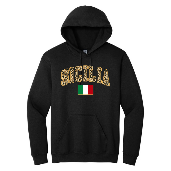 Sicilia  Leopard Print Hoodie - Unisex