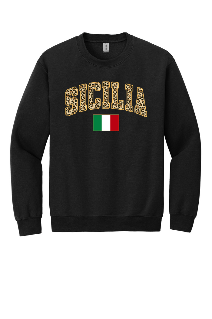 Sicilia Leopard Print Sweatshirt - Unisex
