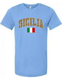 Sicilia Leopard Print Tee - Unisex