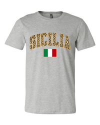 Sicilia Leopard Print Tee - Unisex