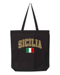 Sicilia Leopard  Print Tote