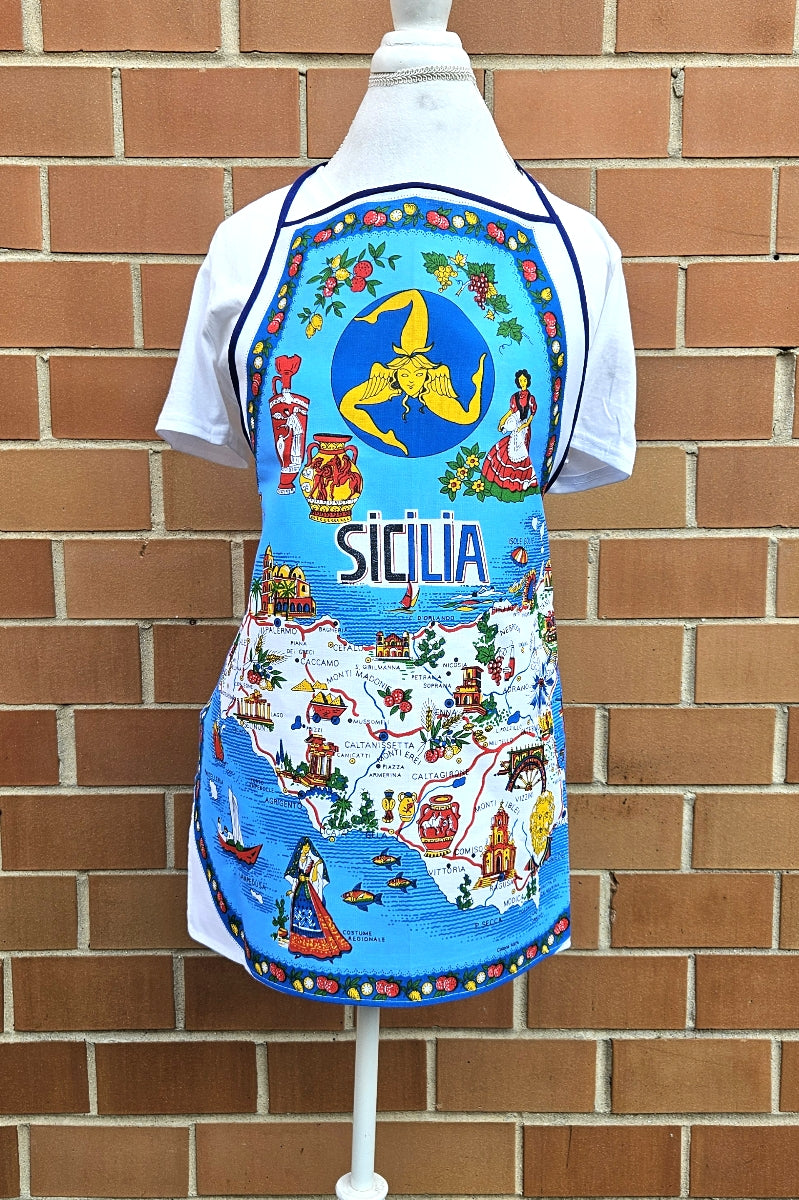 Sicilia Map Apron - Made in Italy