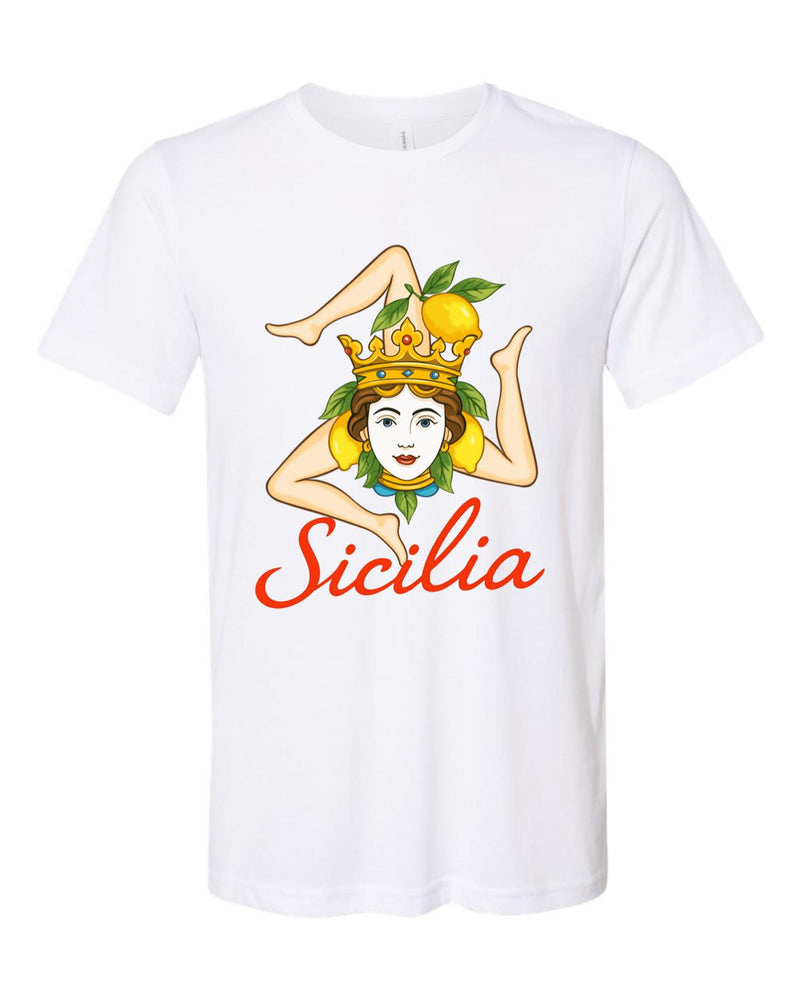 The  Sicilia  Trinacria with Lemons Tee - White - Unisex