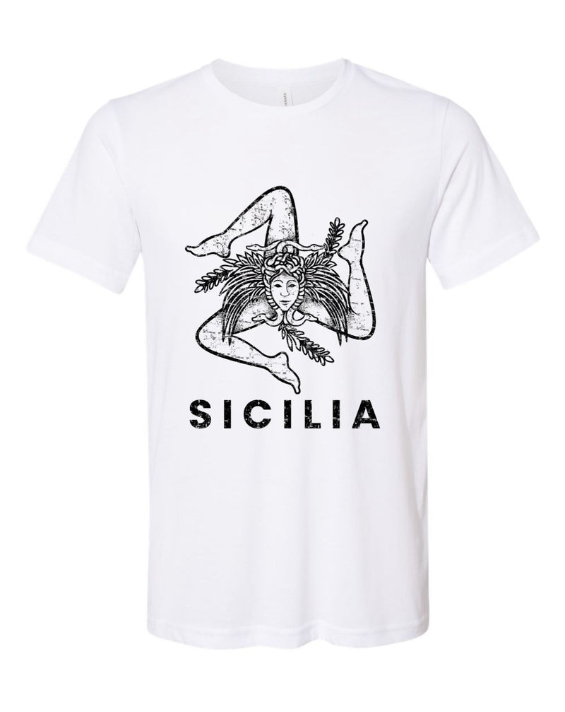 The  Sicilia  Trinacria Tee - White - Unisex