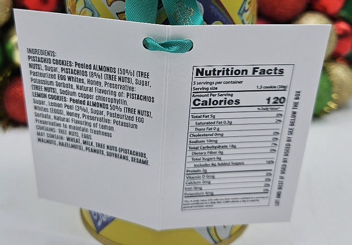 Almond Paste Cookies - Pistachio and Lemon in Gift Tin