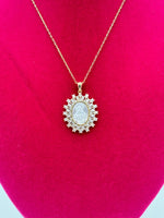 The Sparkle Madonna Necklace - White Gold