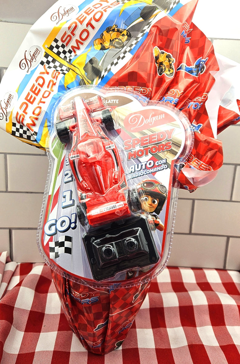 Speedy Motors Milk  Chocolate Easter Egg and Toy