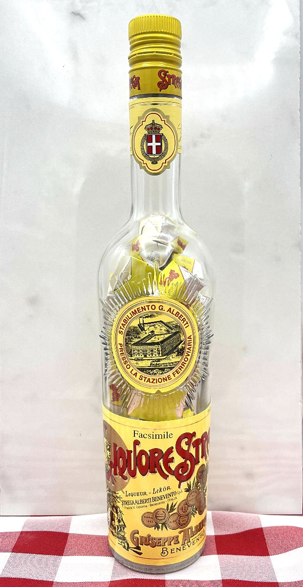 Strega Bottle with Strega Mignon Torroncini