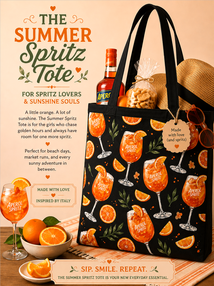 Summer Spritz tote bag with Aperol Spritz 