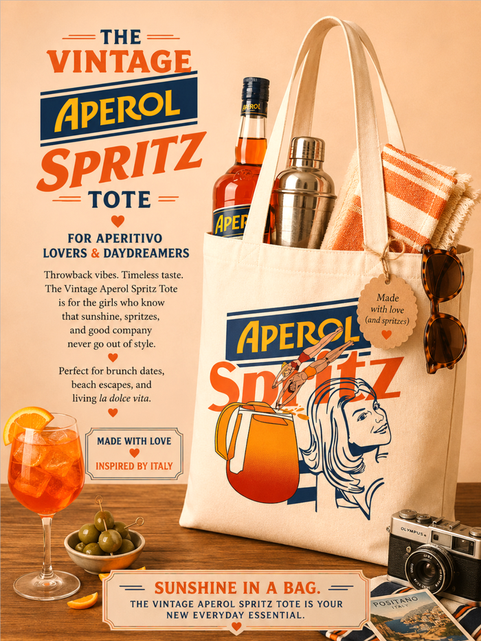 Vintage Aperol Spritz Tote