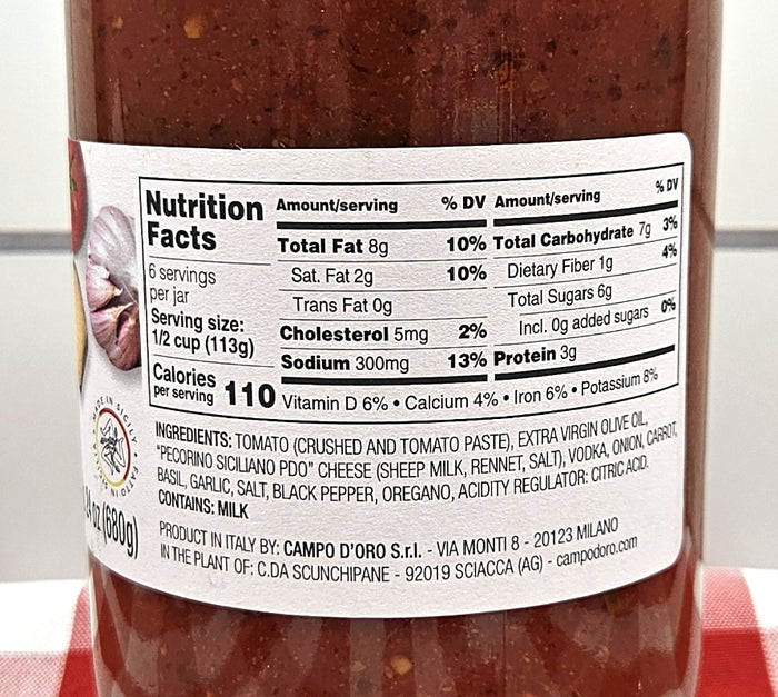 Vodka Tomato Sauce   by Campo D'Oro