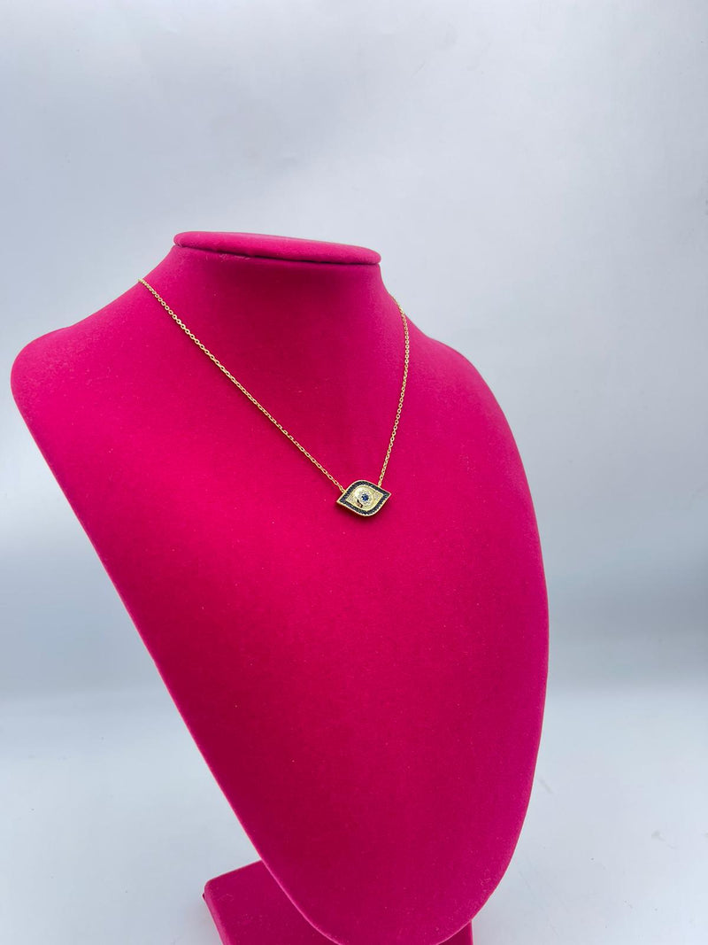 The Sparkle Malocchio Necklace - Yellow Gold