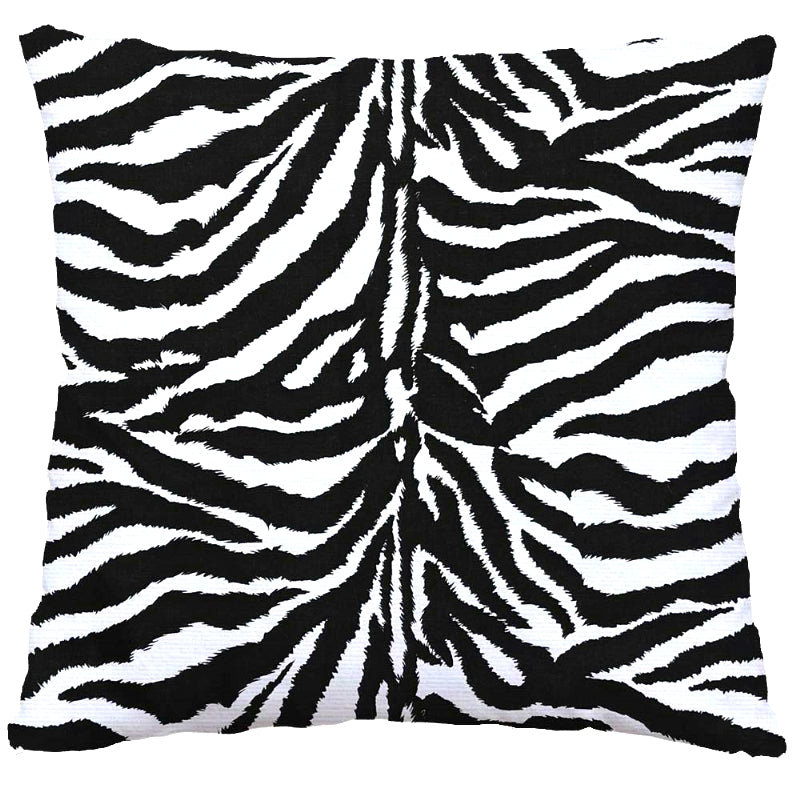 The Zebra  Velour Throw Pillow - Made in Italy