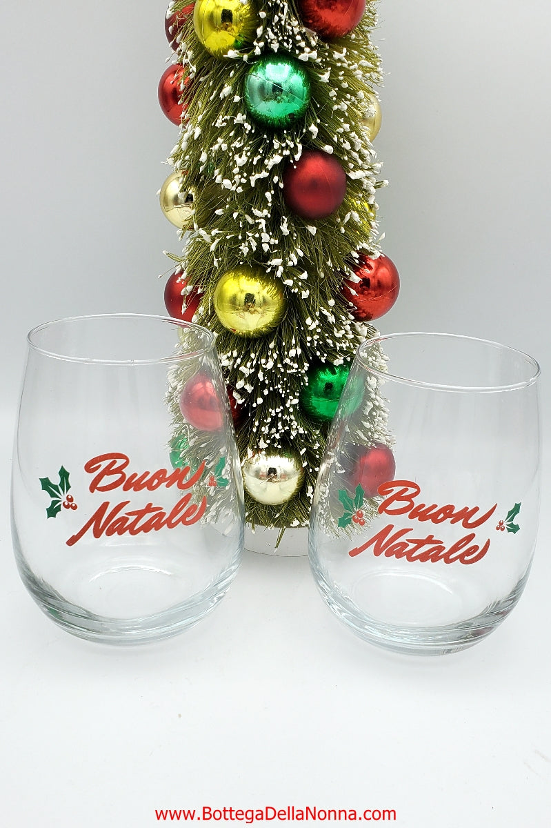 The Buon Natale Wine Glasses