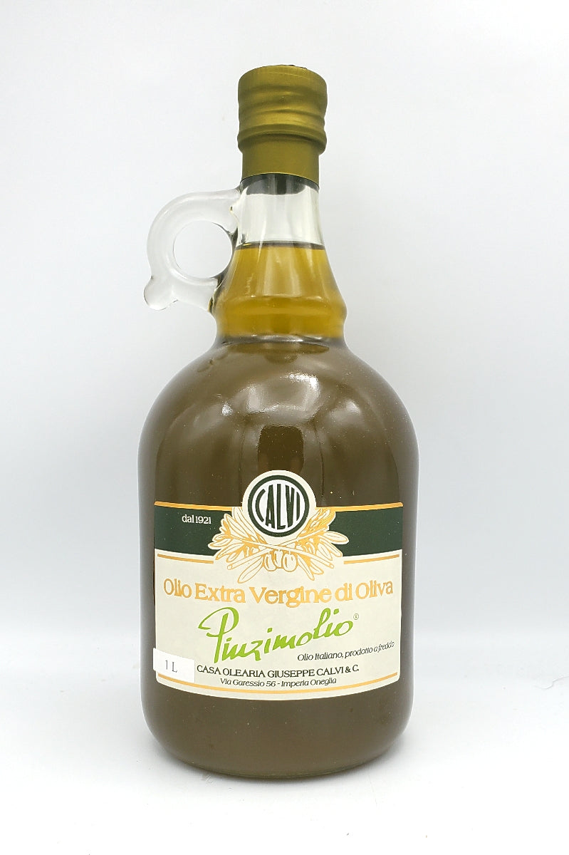 Pinzimolio Unfiltered Extra Virgin Olive Oil in Flask Bottle - 100% Italian Olives