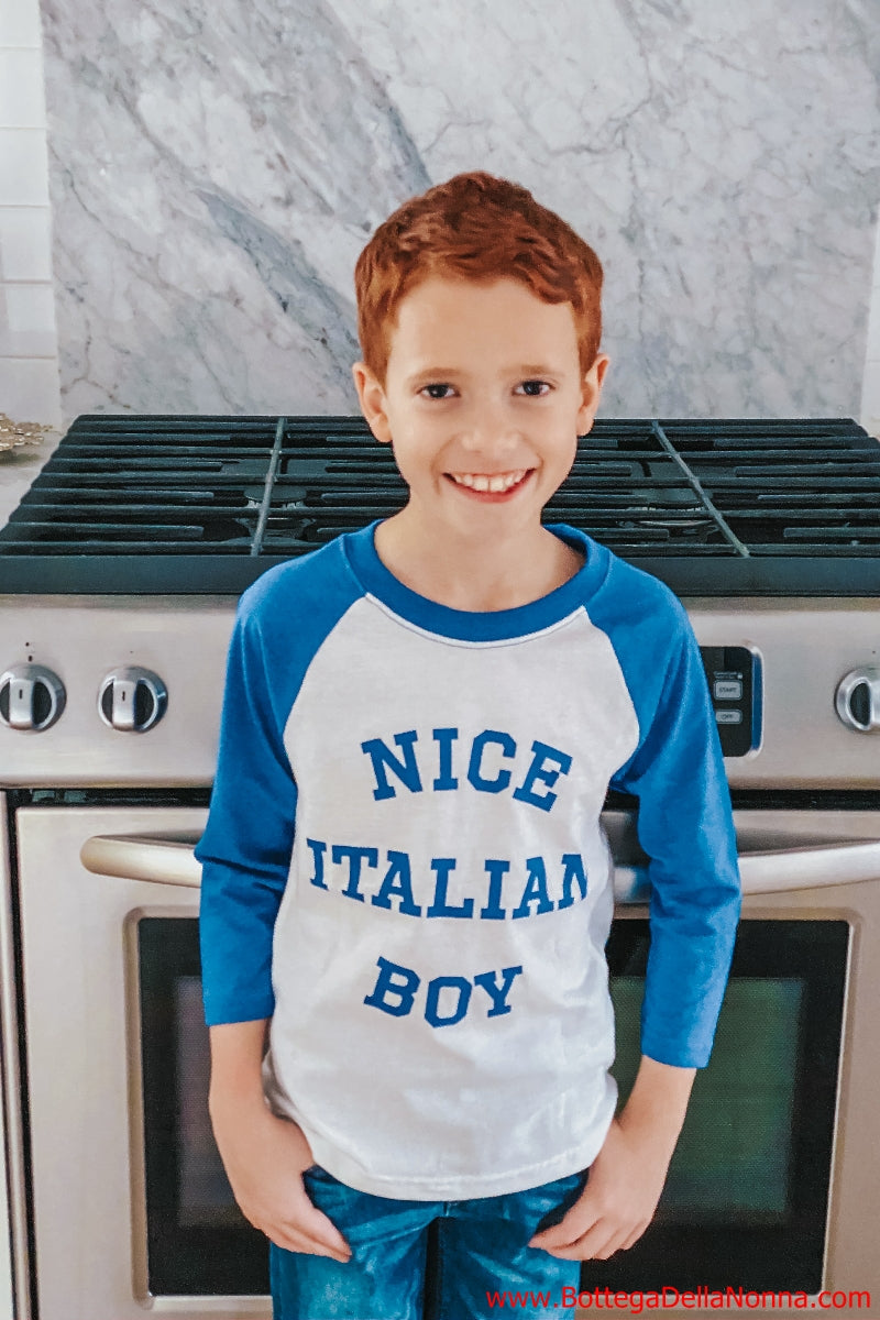 Nice Italian Boy   Baseball Tee - Kids