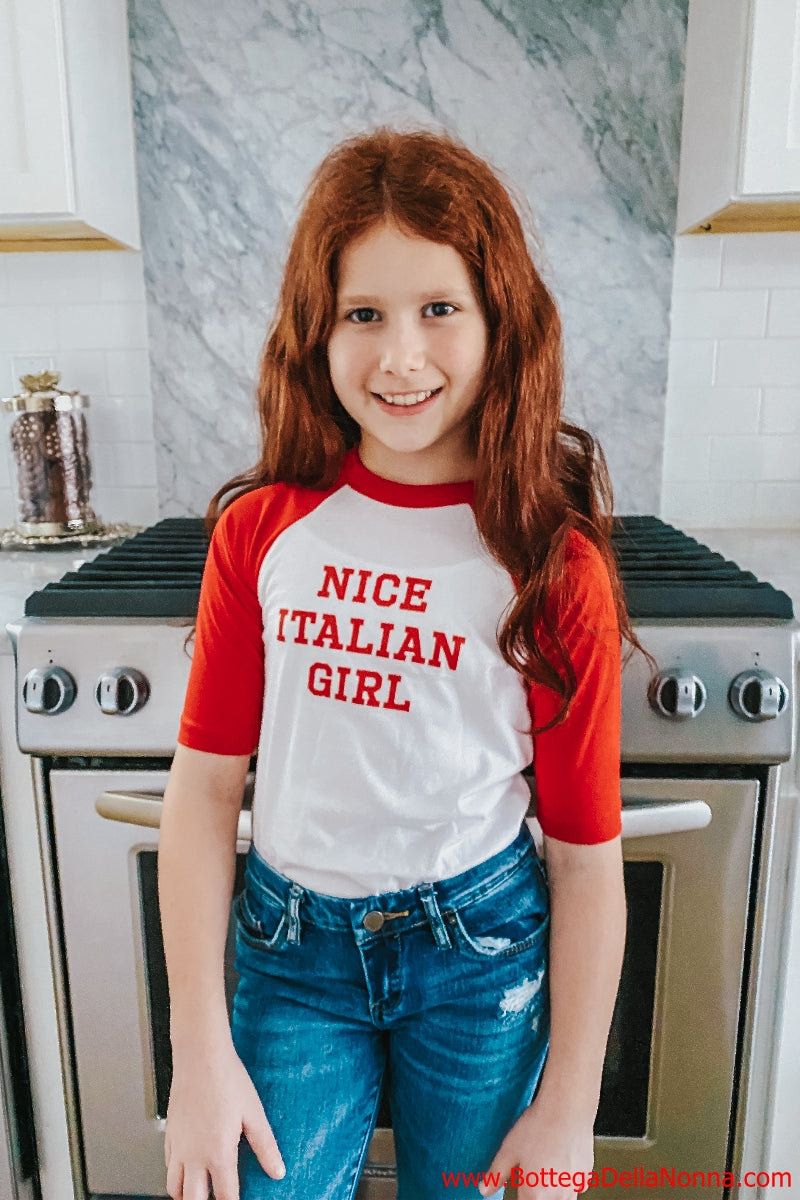 Nice Italian Girl Baseball Tee - Kids