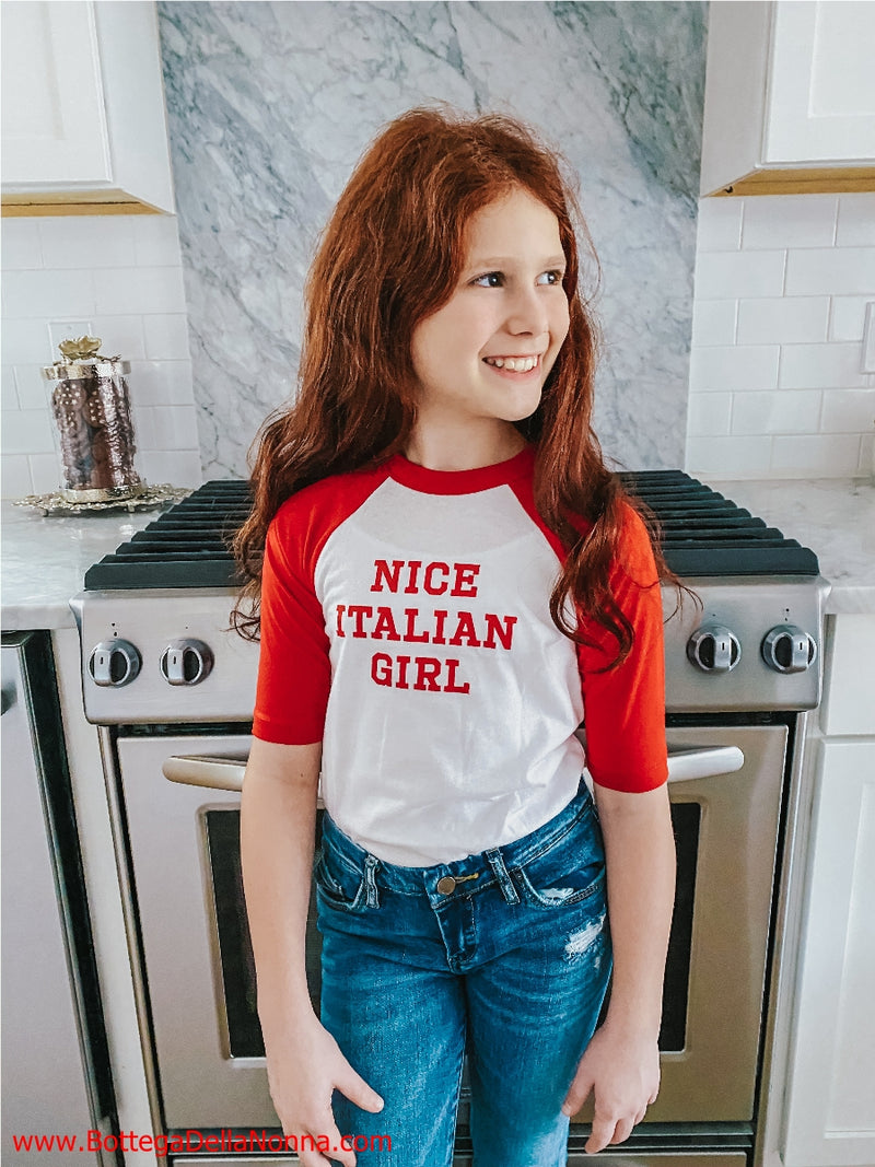 Nice Italian Girl Baseball Tee - Kids