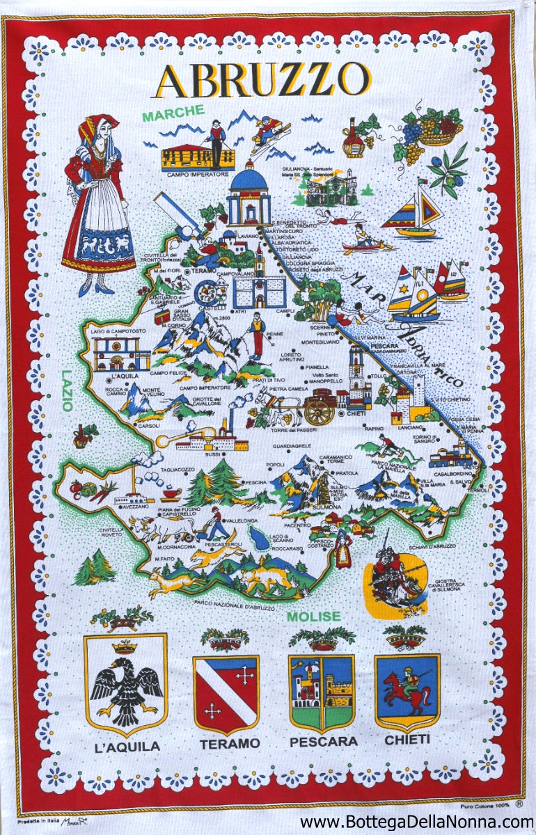 Abruzzo - Dish Towel - Made in Italy