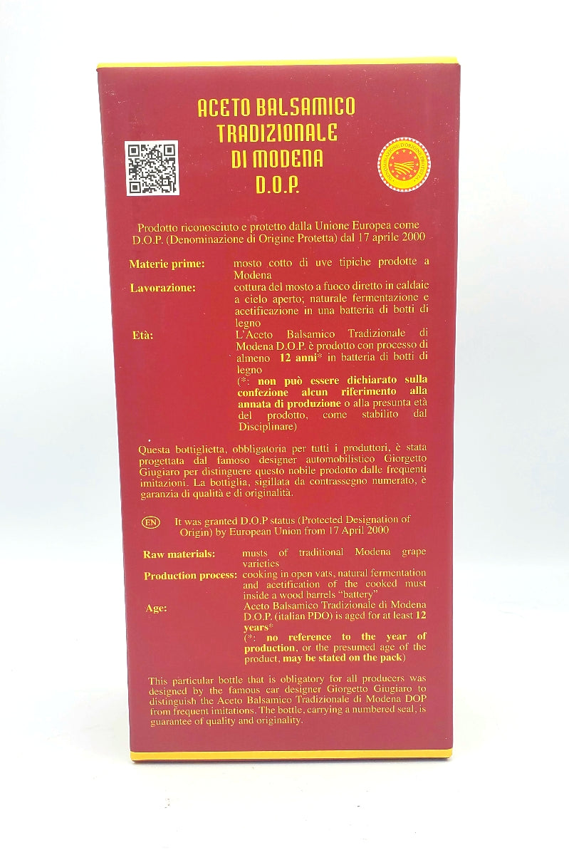 Traditional Balsamic Vinegar of Modena DOP - 12 Yrs - Varvello