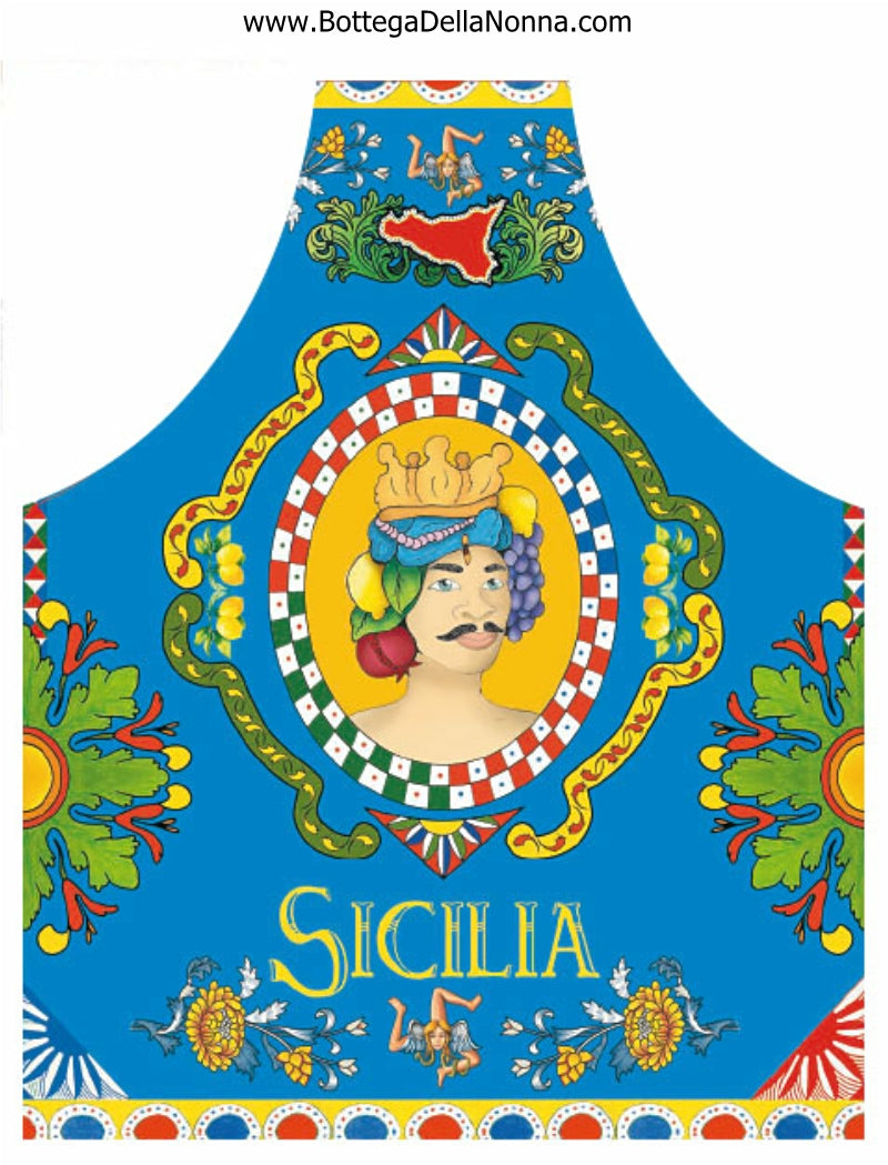 The Sicilia Testa di Moro  Apron - Made in Italy