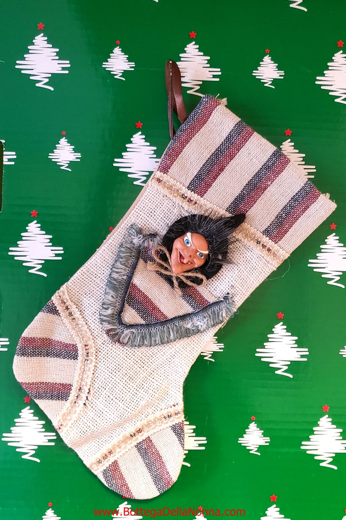 The Befana Raffia Stocking