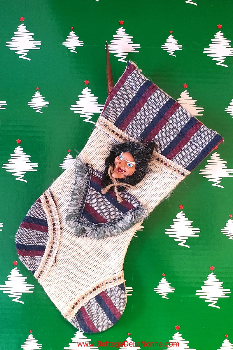 The Befana Raffia Stocking