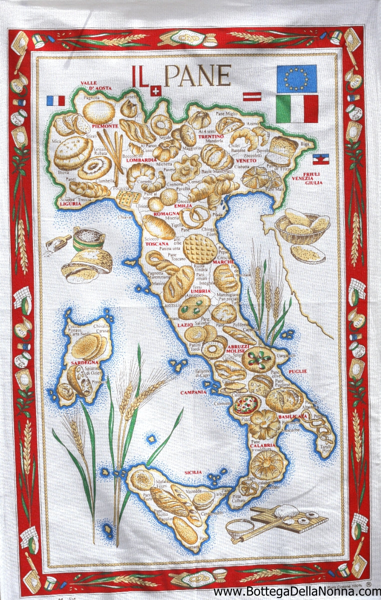 Breads of Italy - Dish Towel - Made in Italy