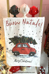 Buon  Natale Fiat 500 - Dish Towel - Made in Italy