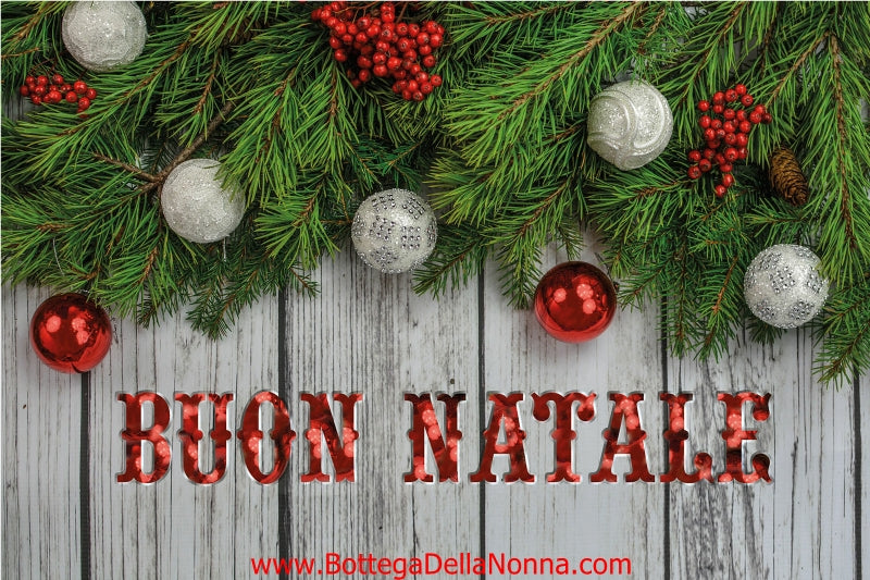 Buon Natale Wood Door Mat - Made in Italy