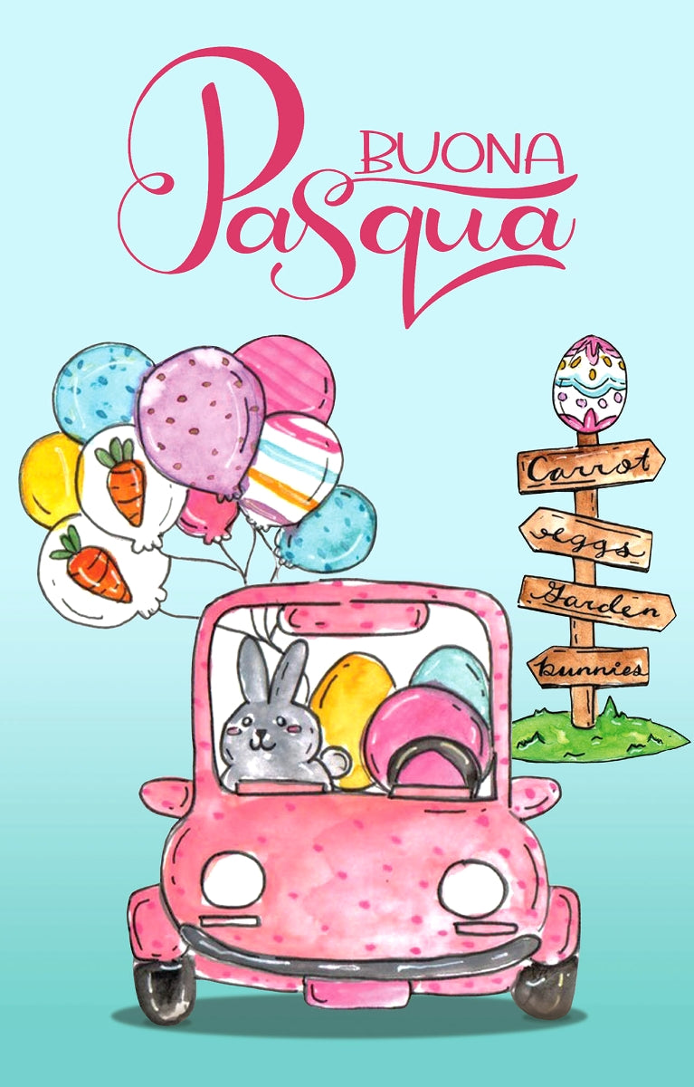 The Buona Pasqua Car - Dish Towel - Made in Italy