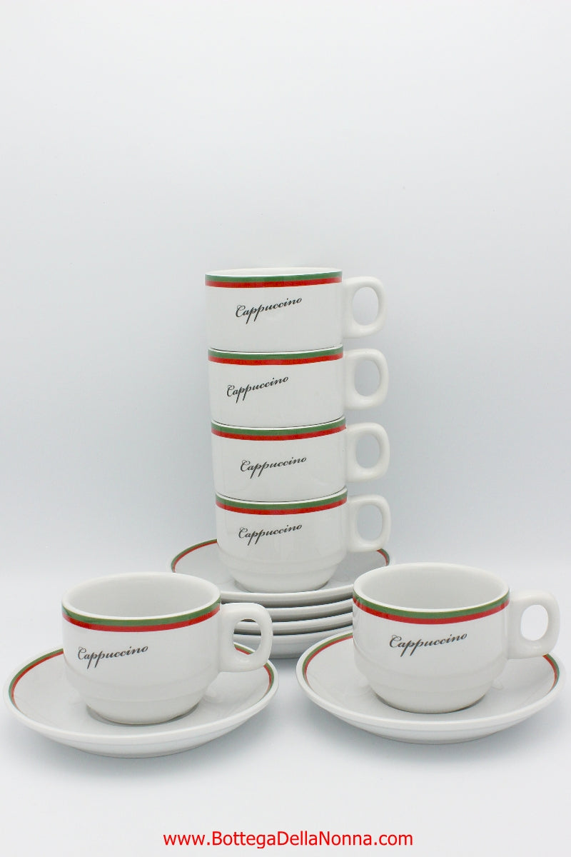 La Dolce Vita Cappuccino Cups - Set of 6 - Free Shipping
