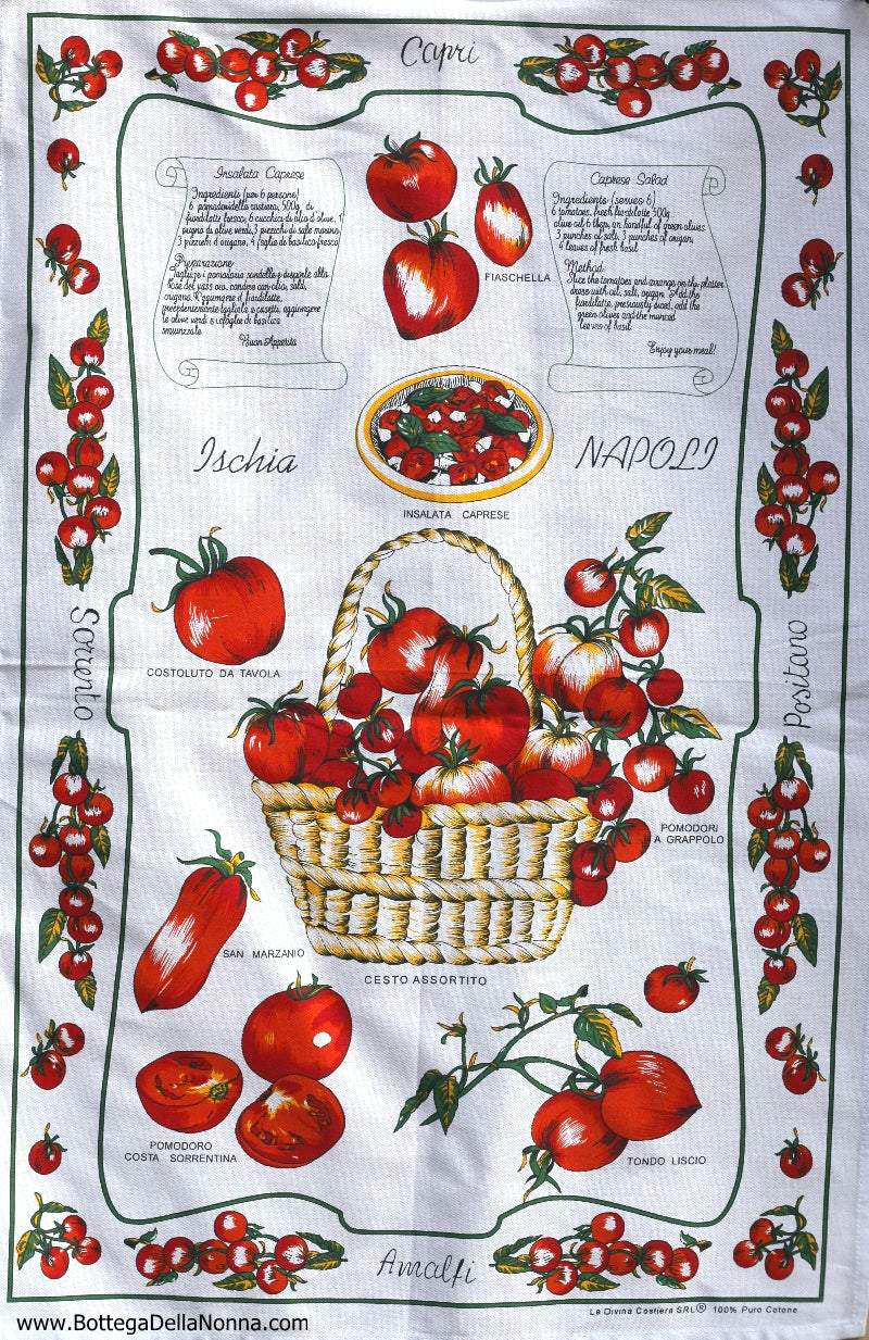 Caprese Salad - Dish Towel - Made in Italy