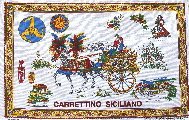 Sicilian Carretto - Dish Towel - Made in Italy