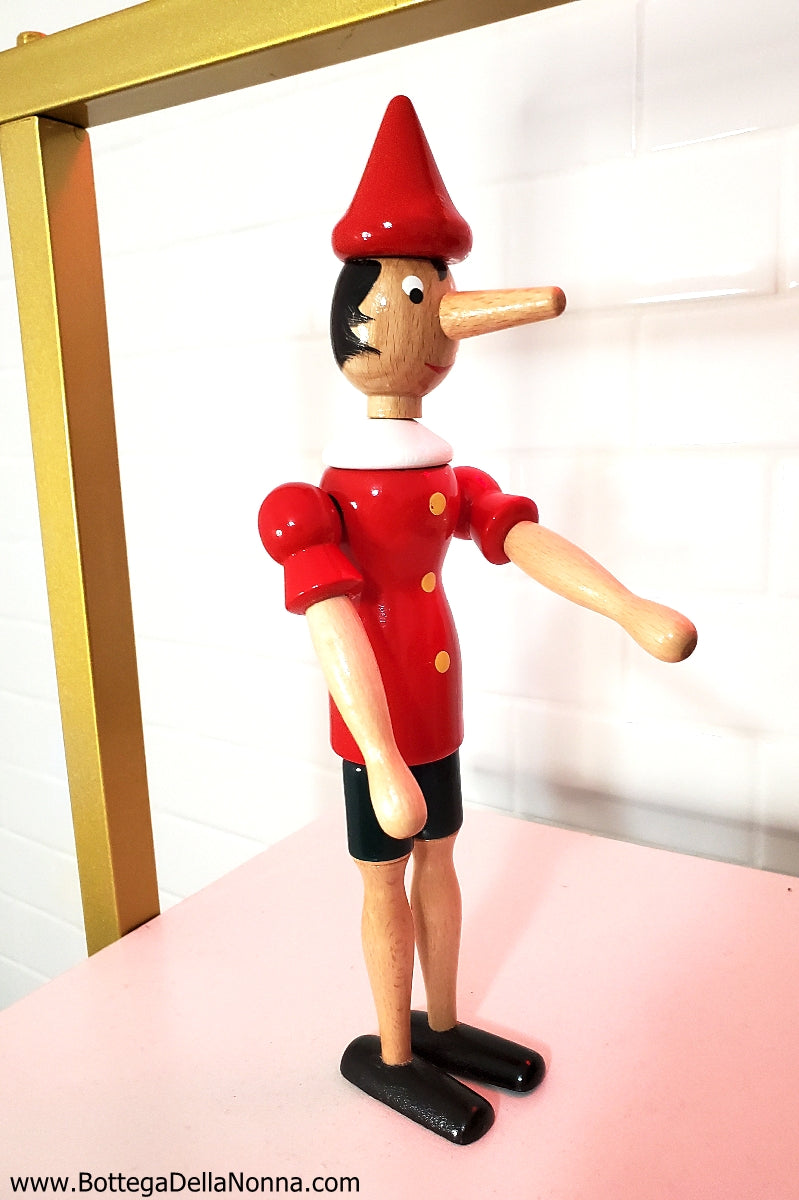 Classic Wooden Pinocchio  - 12 Inches - Made in Italy