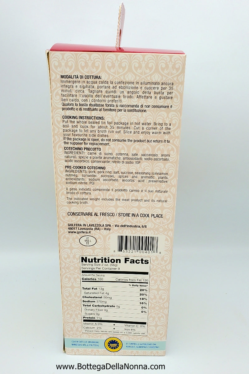 Cotechino - Zampone di Modena IGP - Golfera