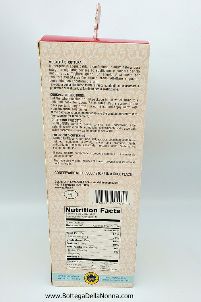 Cotechino - Zampone di Modena IGP - Golfera