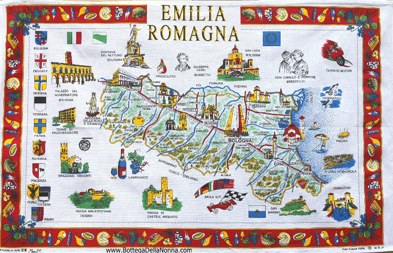 Emilia Romagna - Dish Towel - Made in Italy