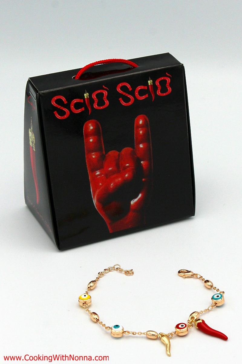 The Evil Eye (Malocchio) Capri Cornicello Bracelet - Yellow Gold