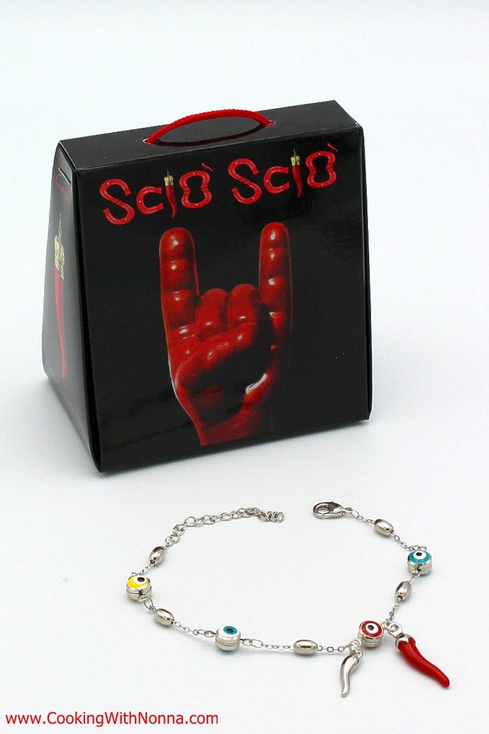 The Evil Eye (Malocchio) Capri Cornicello Bracelet - White Gold