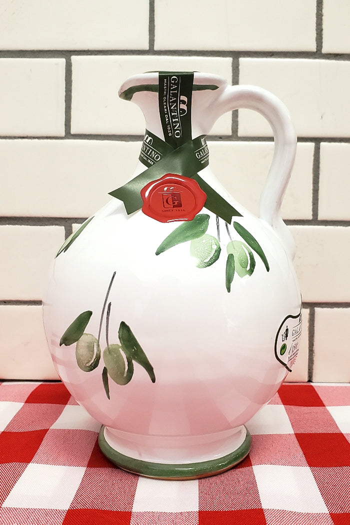 Cipolla - Extra Virgin Olive Oil from Puglia in Ceramic Jug by Frantoio Galantino